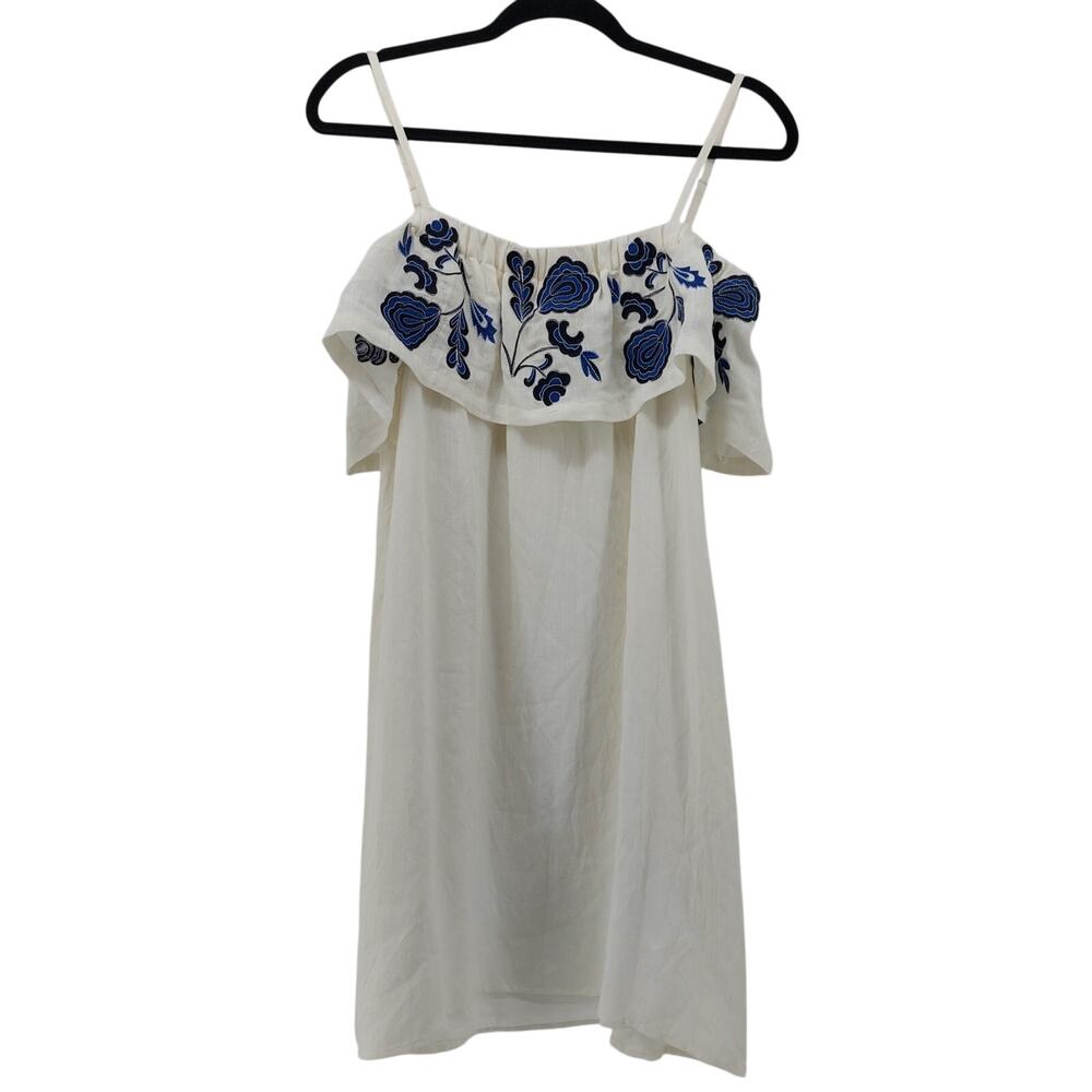 The Impeccable Pig White Embroidered Sz M Shoulder Capesina